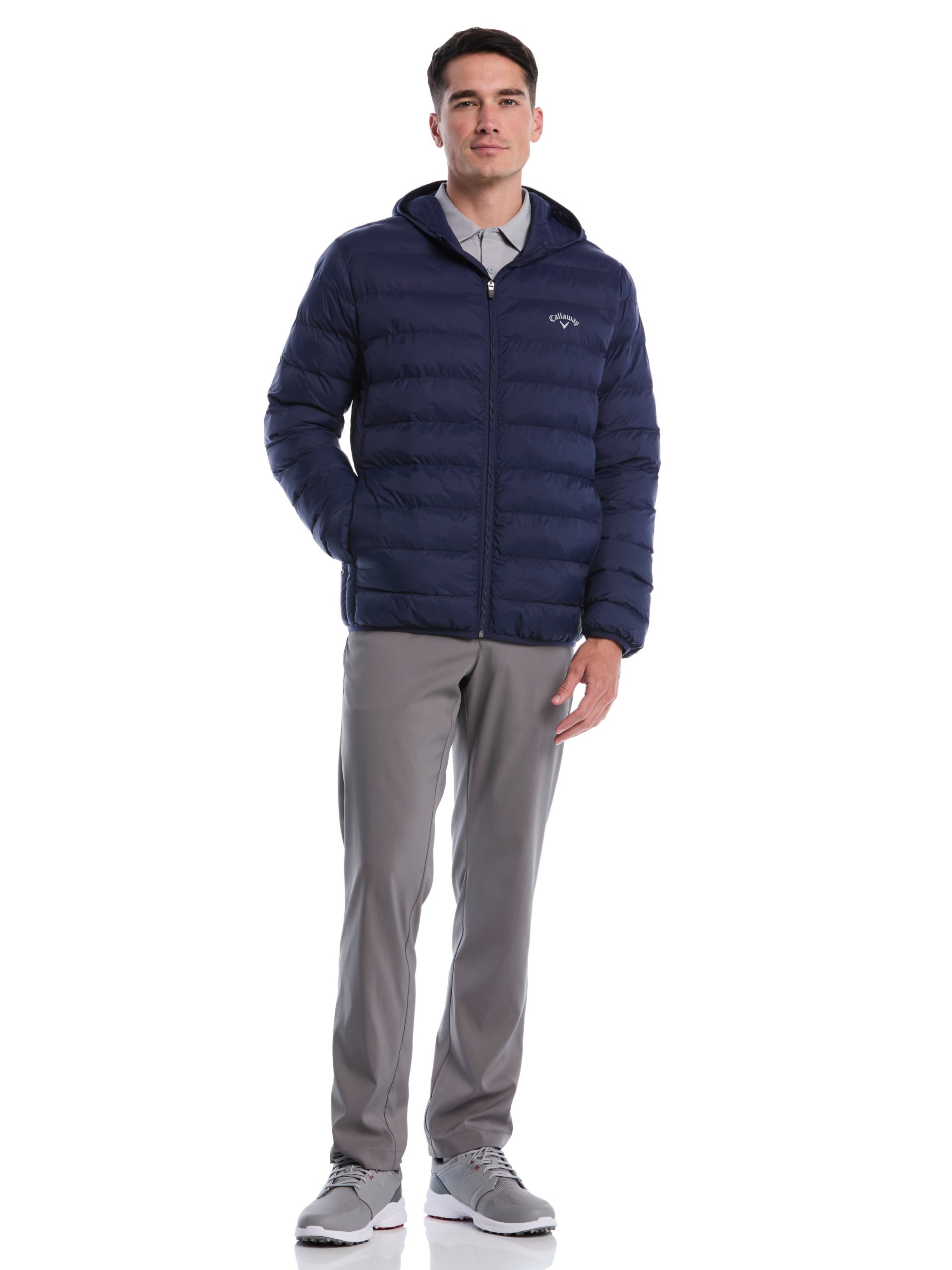 Mens Faux Down Puffer Jacket - Image 8