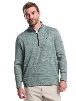 Mens Fleece Quarter Zip Golf Base Layer