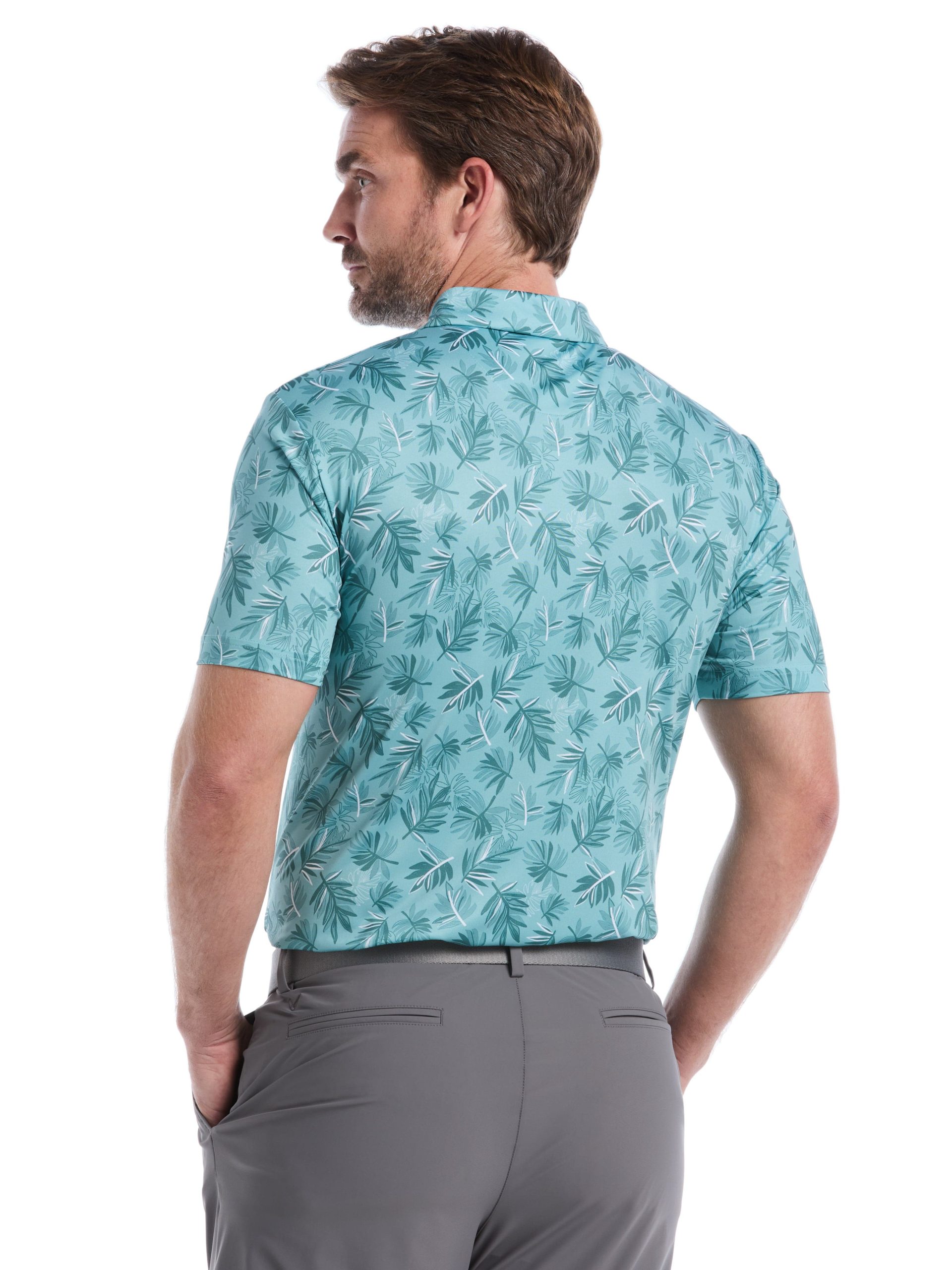 Mens Floral Polo - Image 2