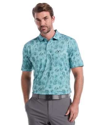 Mens Floral Polo