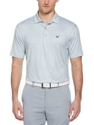 Mens Gingham Print Golf Polo