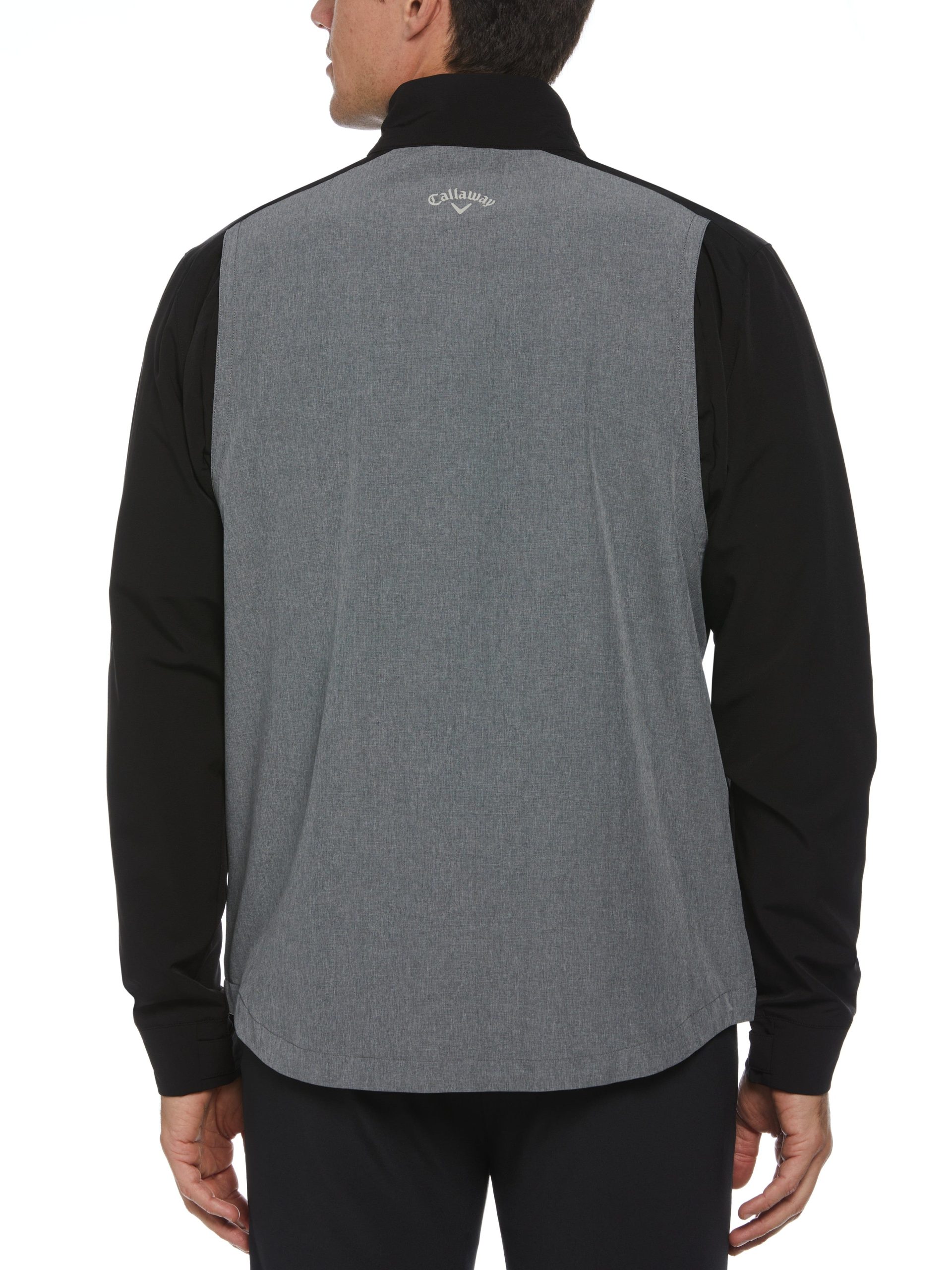 Mens Heathered Block Full Zip Golf Jacket - Image 2