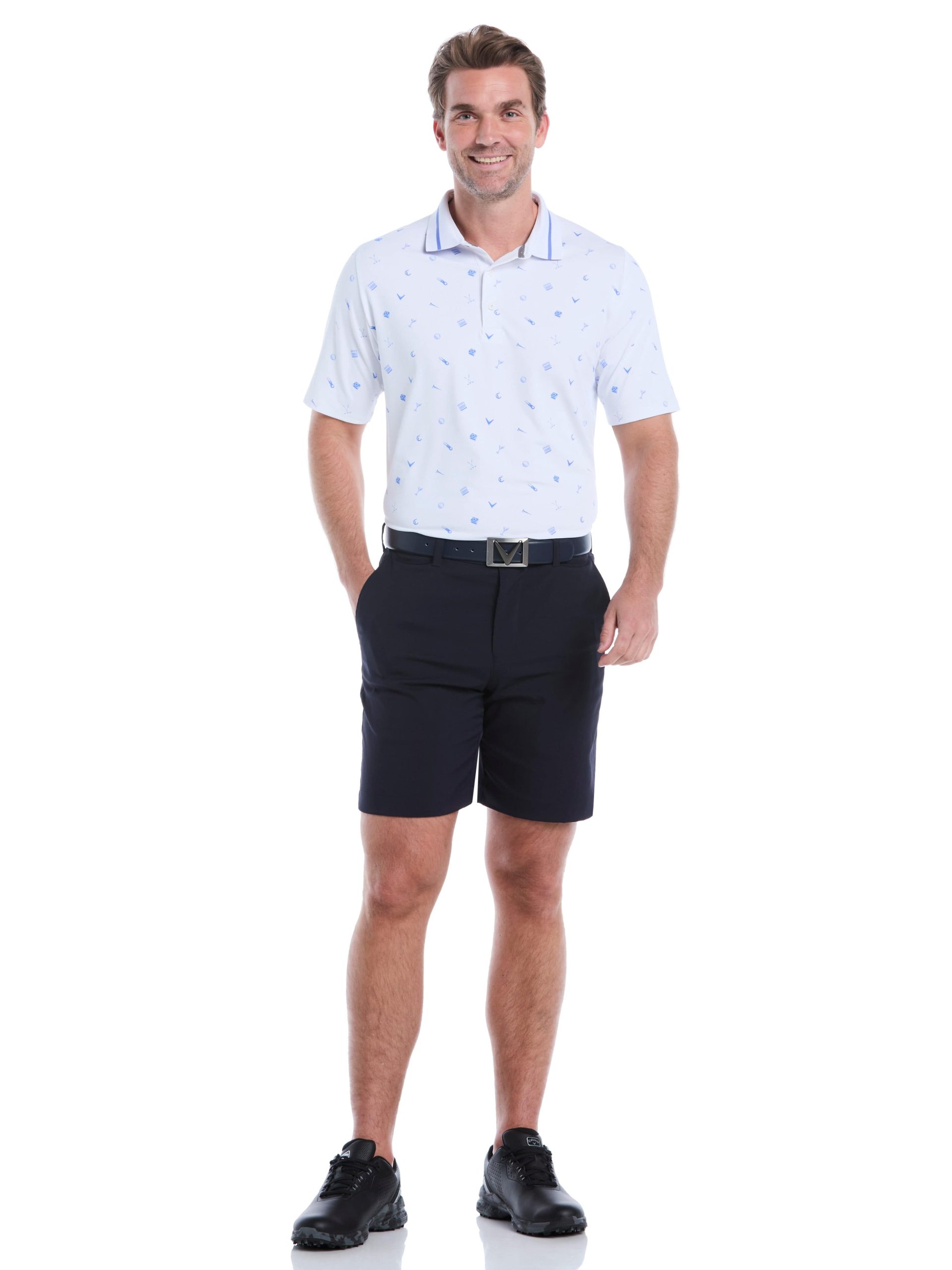 Mens Memento Print Golf Polo - Image 5