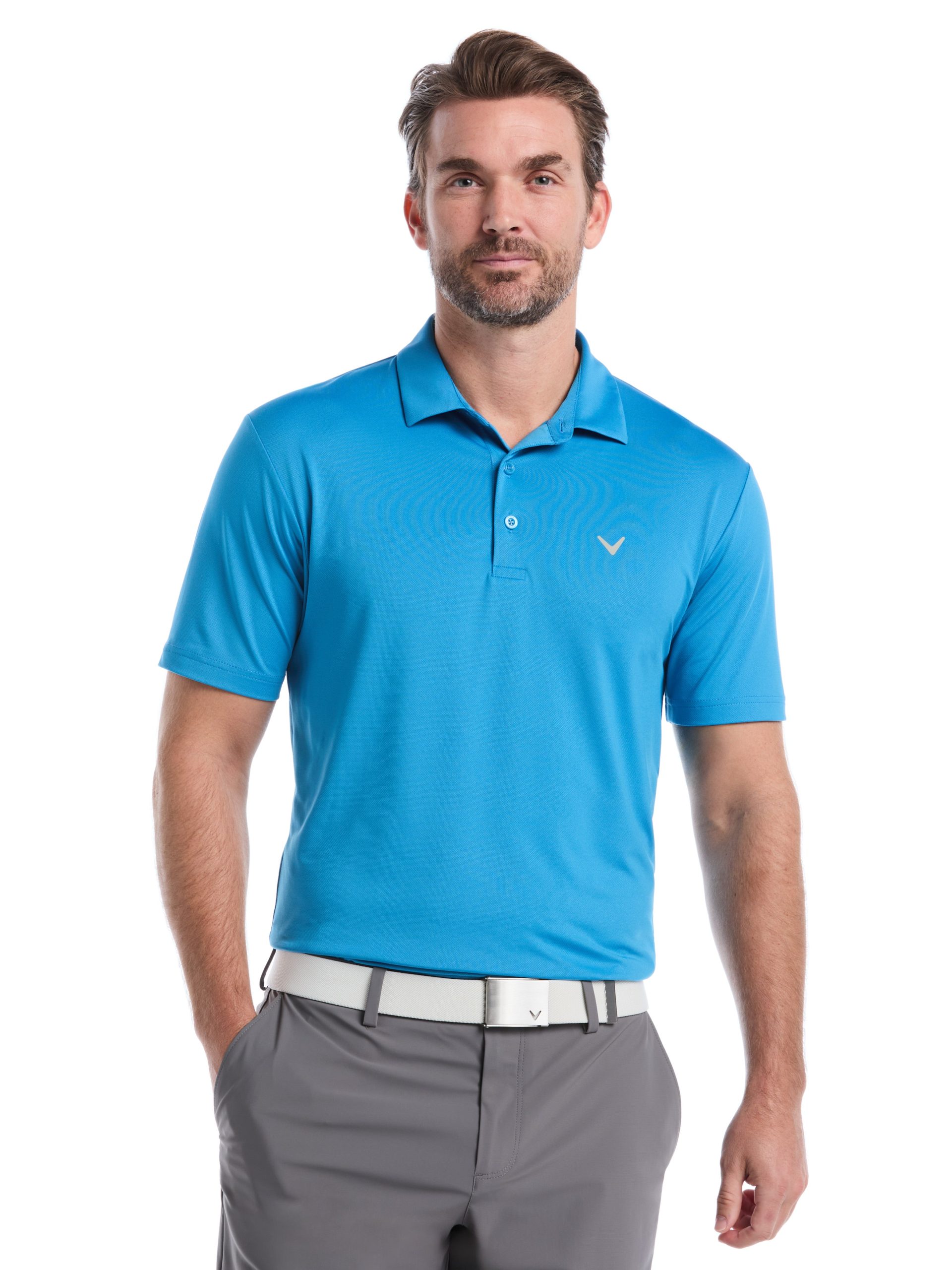 Mens Micro Hex Golf Polo Shirt - Image 26