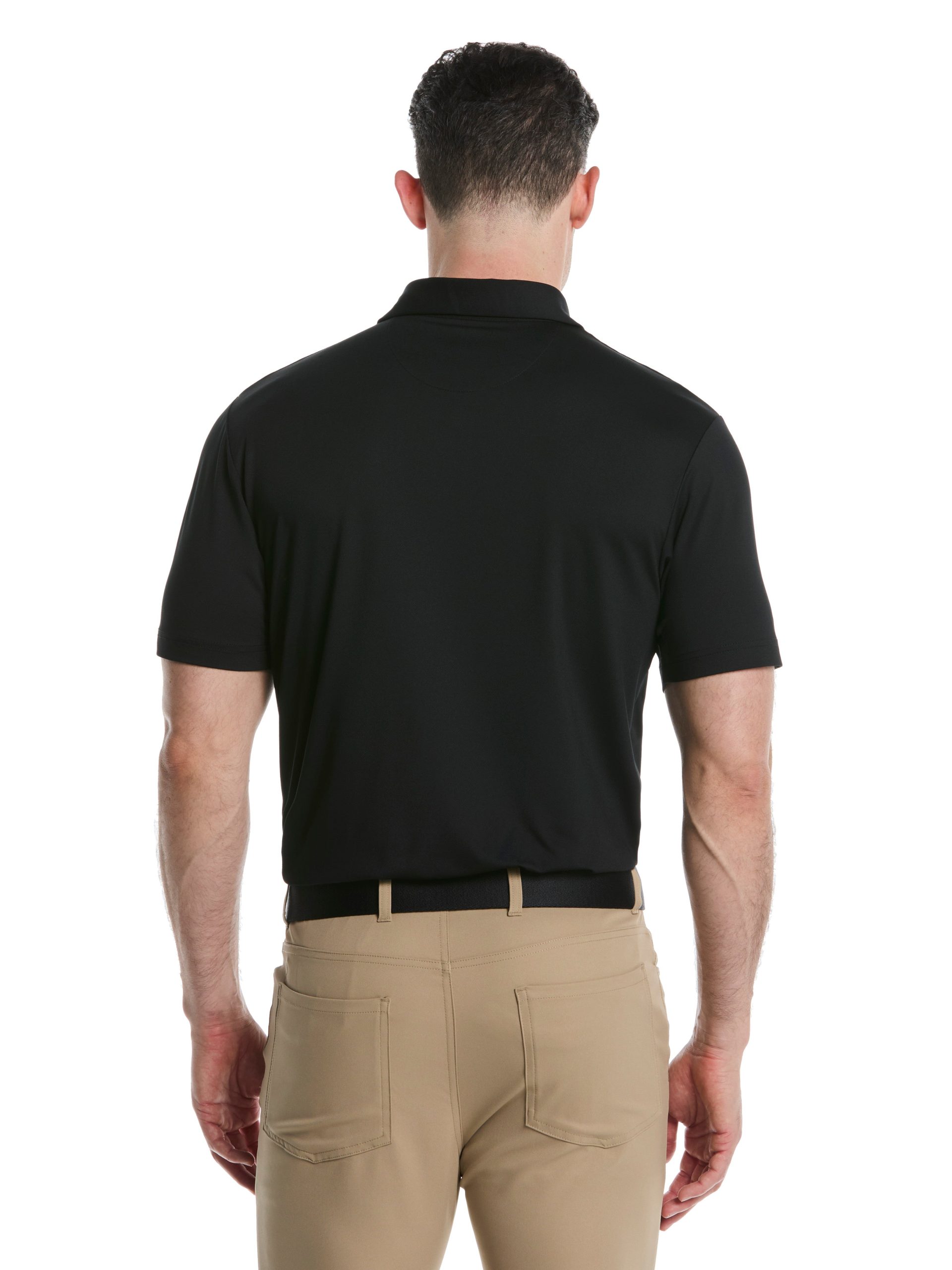 Mens Micro Hex Golf Polo Shirt - Image 2