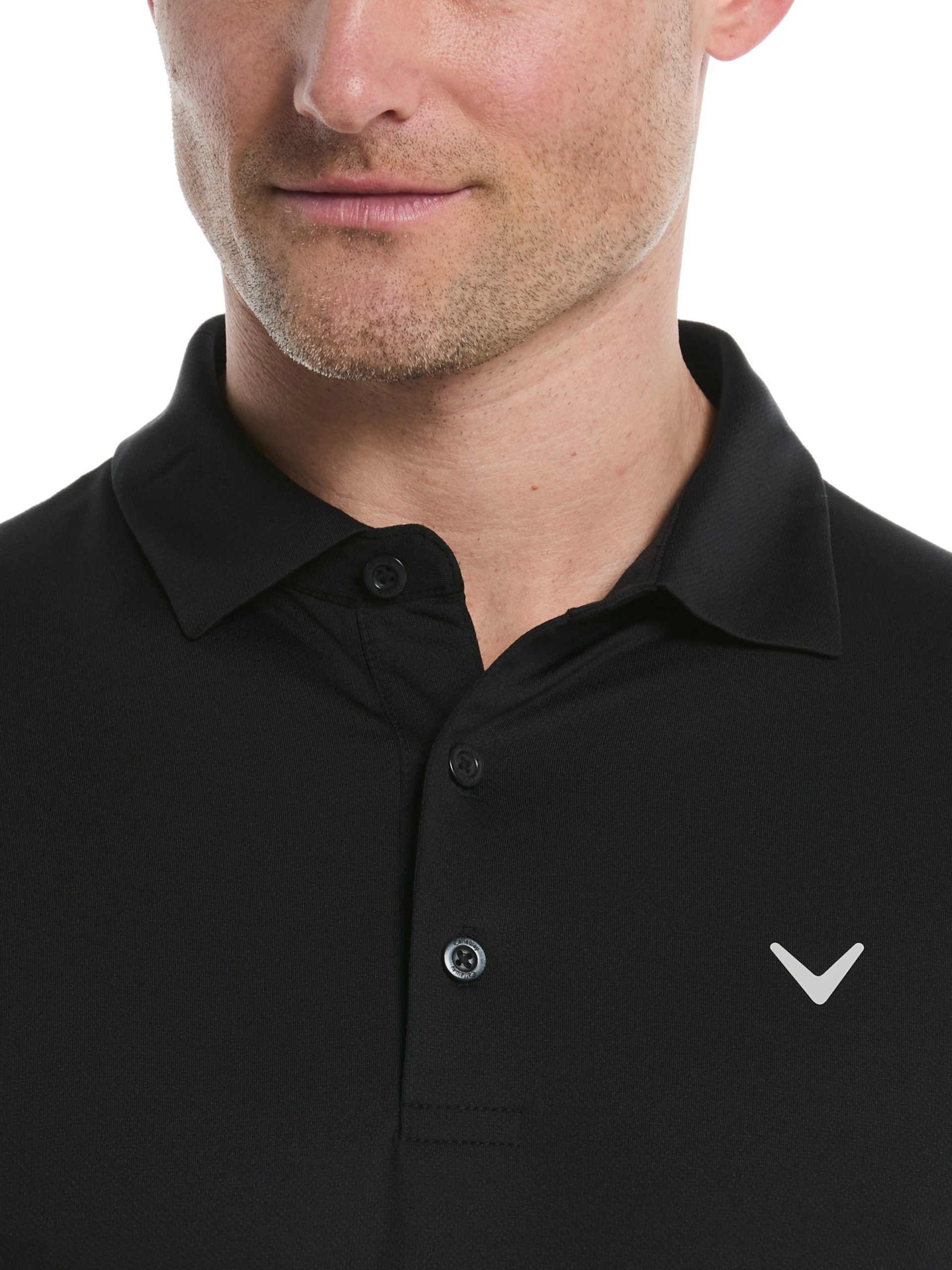 Mens Micro Hex Golf Polo Shirt - Image 3