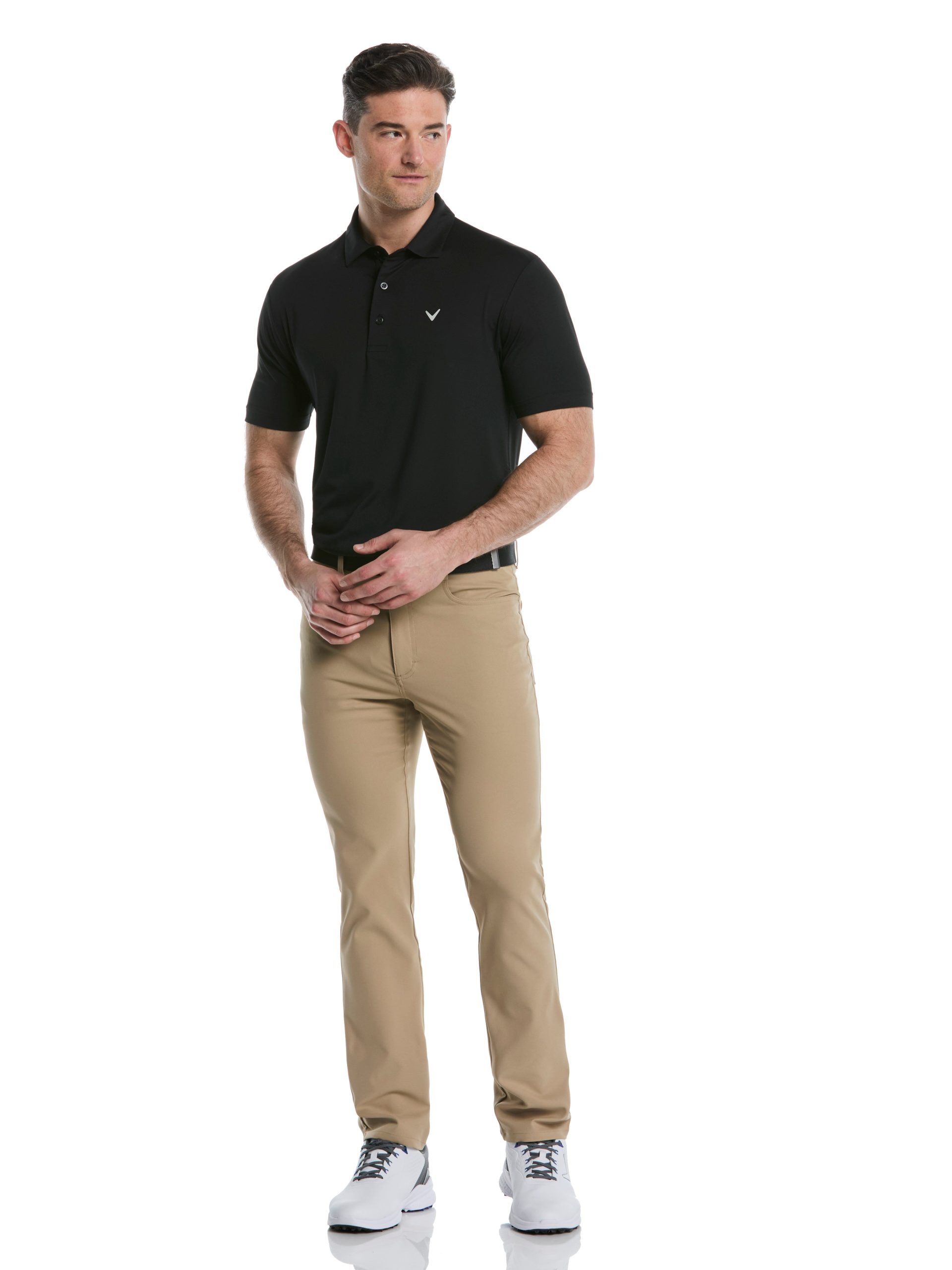 Mens Micro Hex Golf Polo Shirt - Image 4