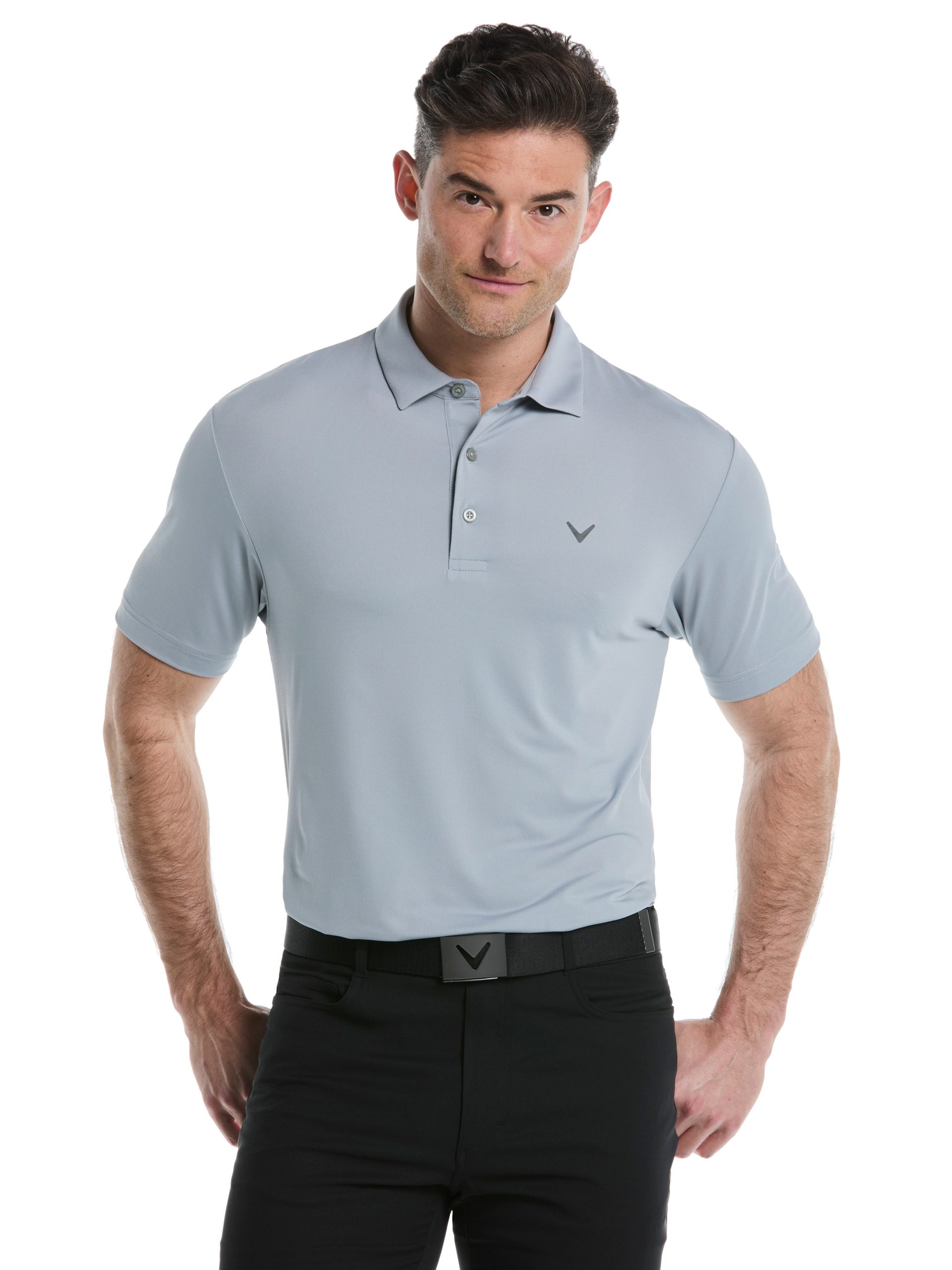 Mens Micro Hex Golf Polo Shirt - Image 5