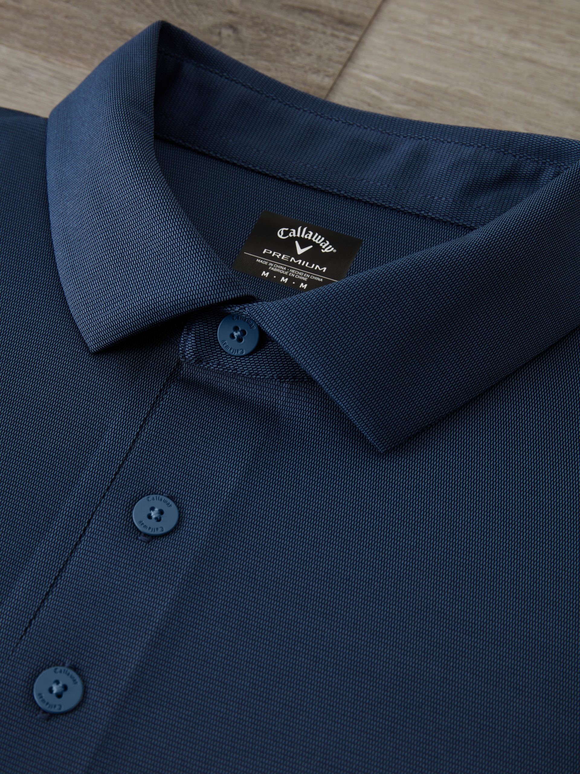 Mens Premium Jacquard Golf Polo - Image 2