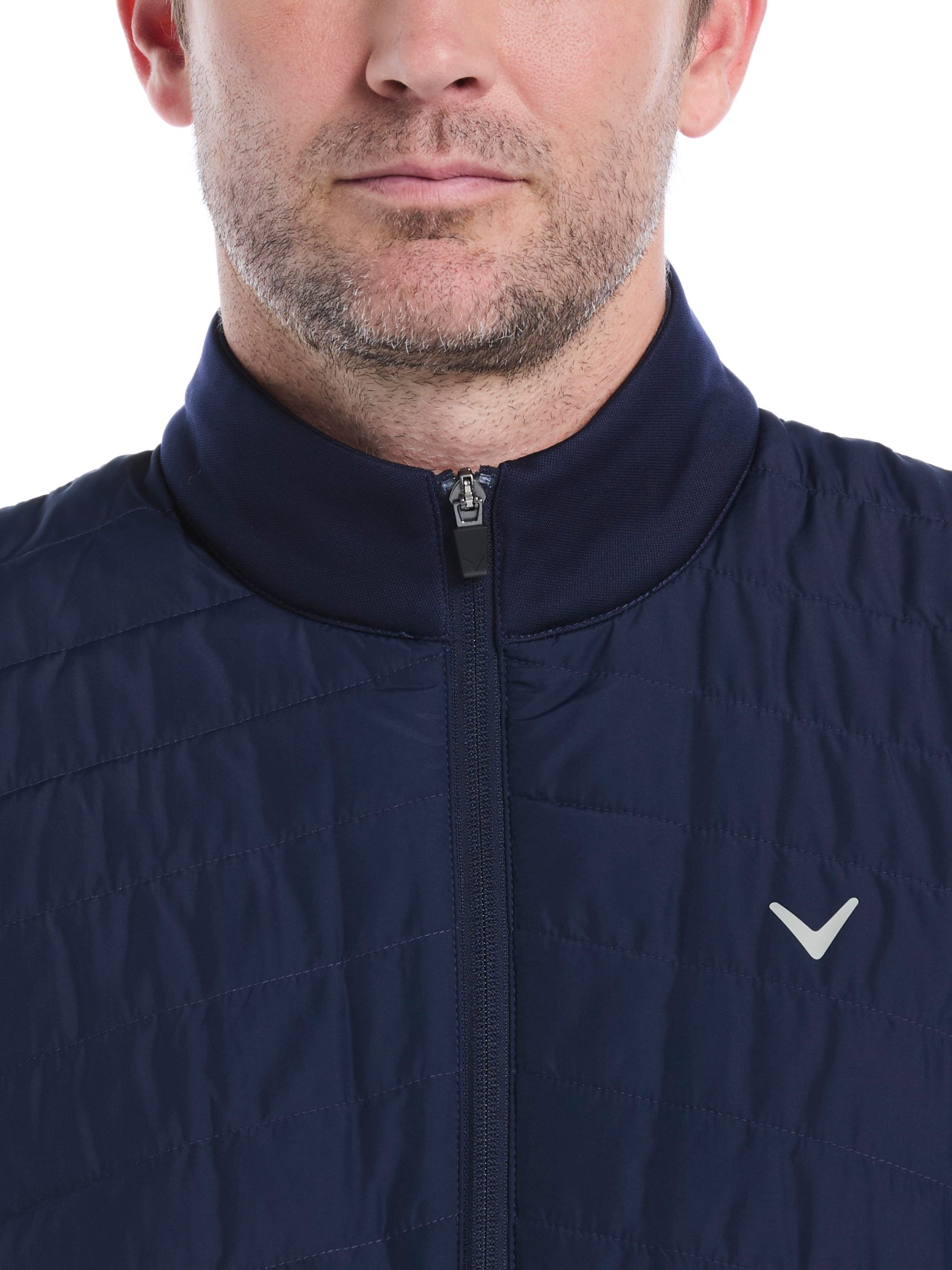Mens Quilted Puffer Full Zip Golf Vest - Image 11