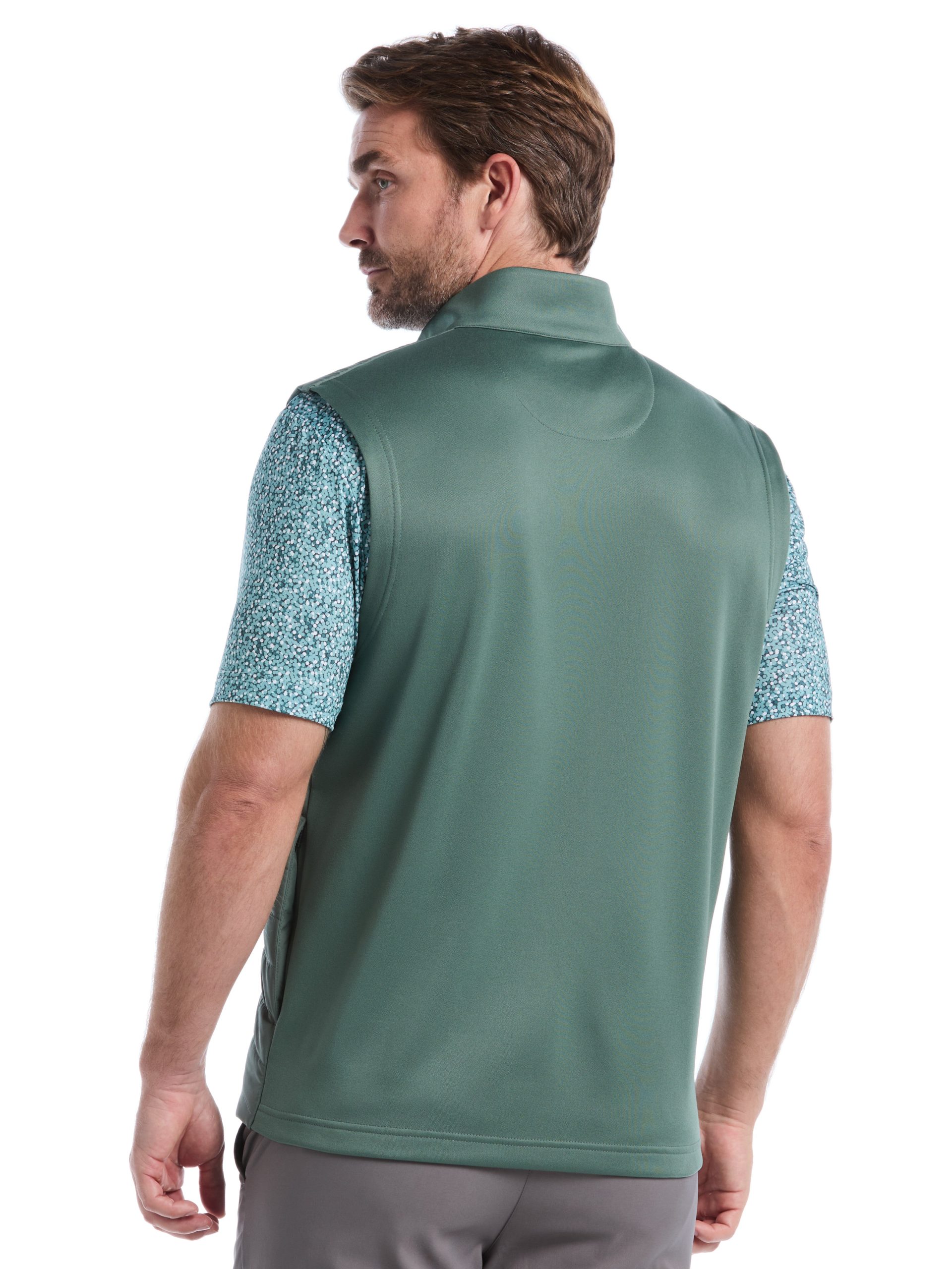 Mens Quilted Puffer Full Zip Golf Vest - Image 14