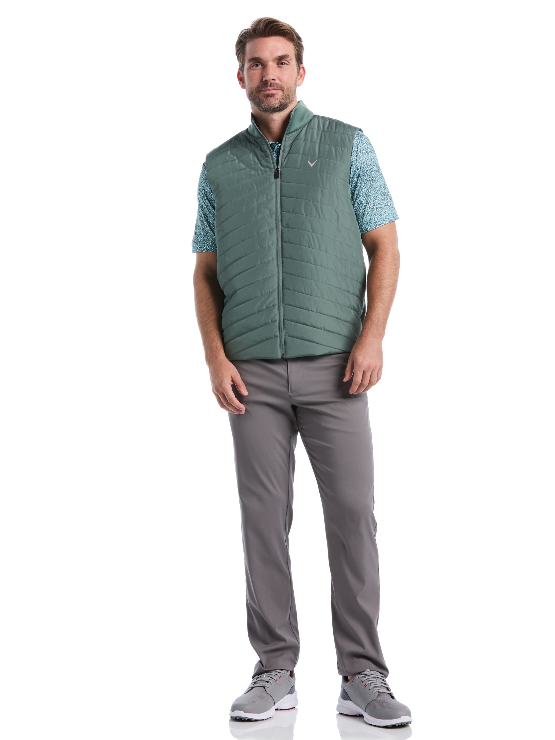 Mens Quilted Puffer Full Zip Golf Vest - Image 17