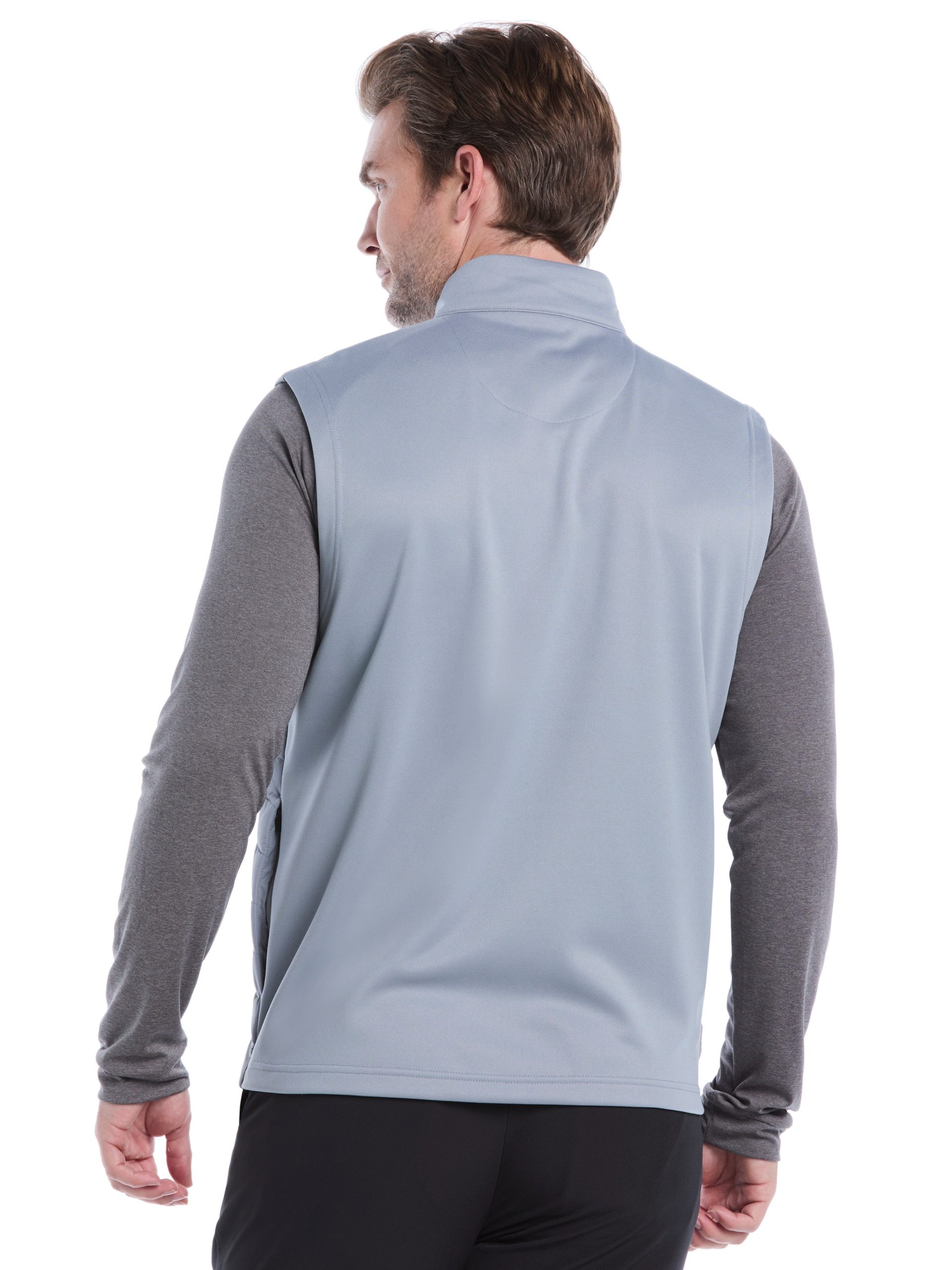 Mens Quilted Puffer Full Zip Golf Vest - Image 2