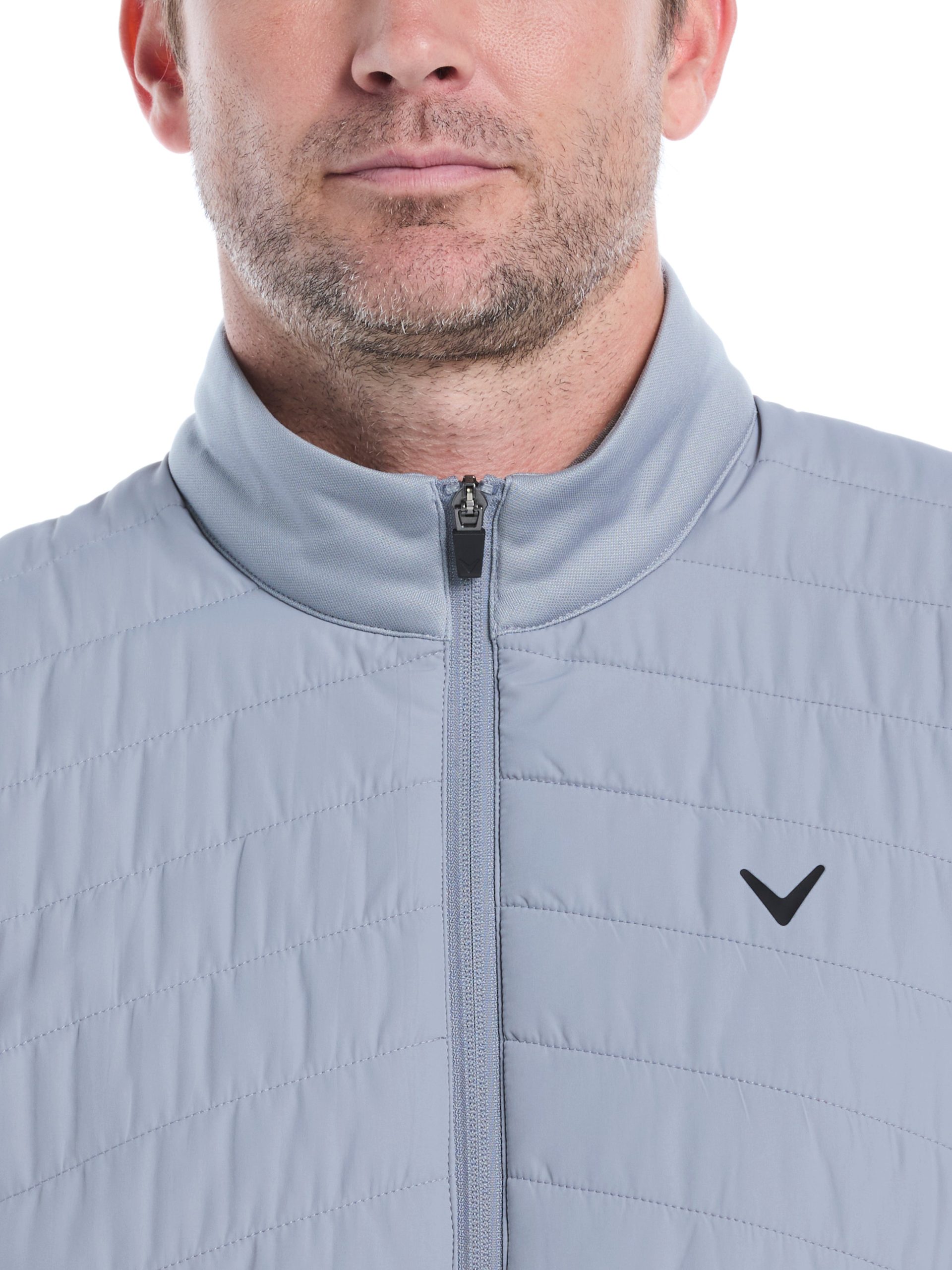 Mens Quilted Puffer Full Zip Golf Vest - Image 3