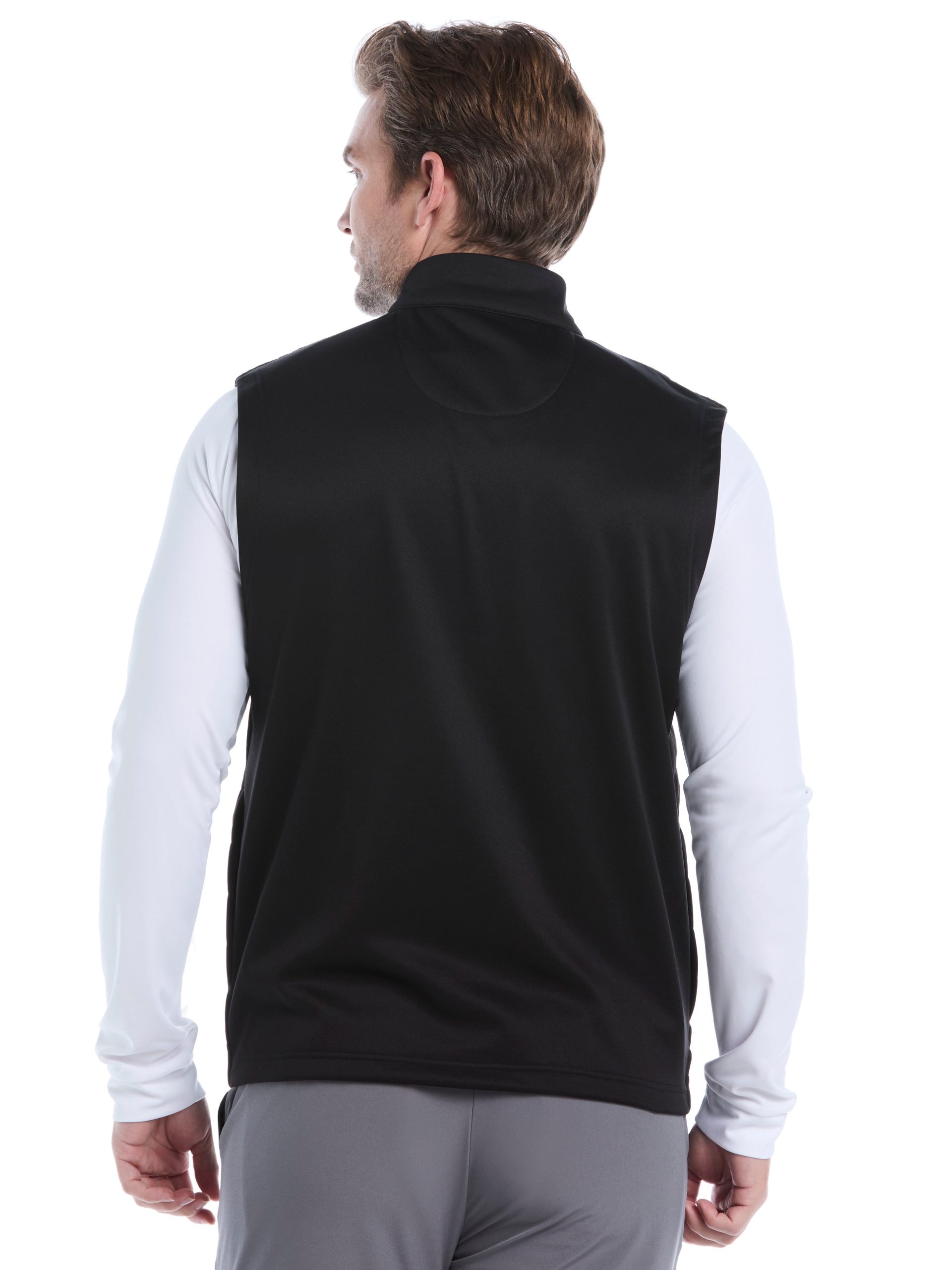 Mens Quilted Puffer Full Zip Golf Vest - Image 6