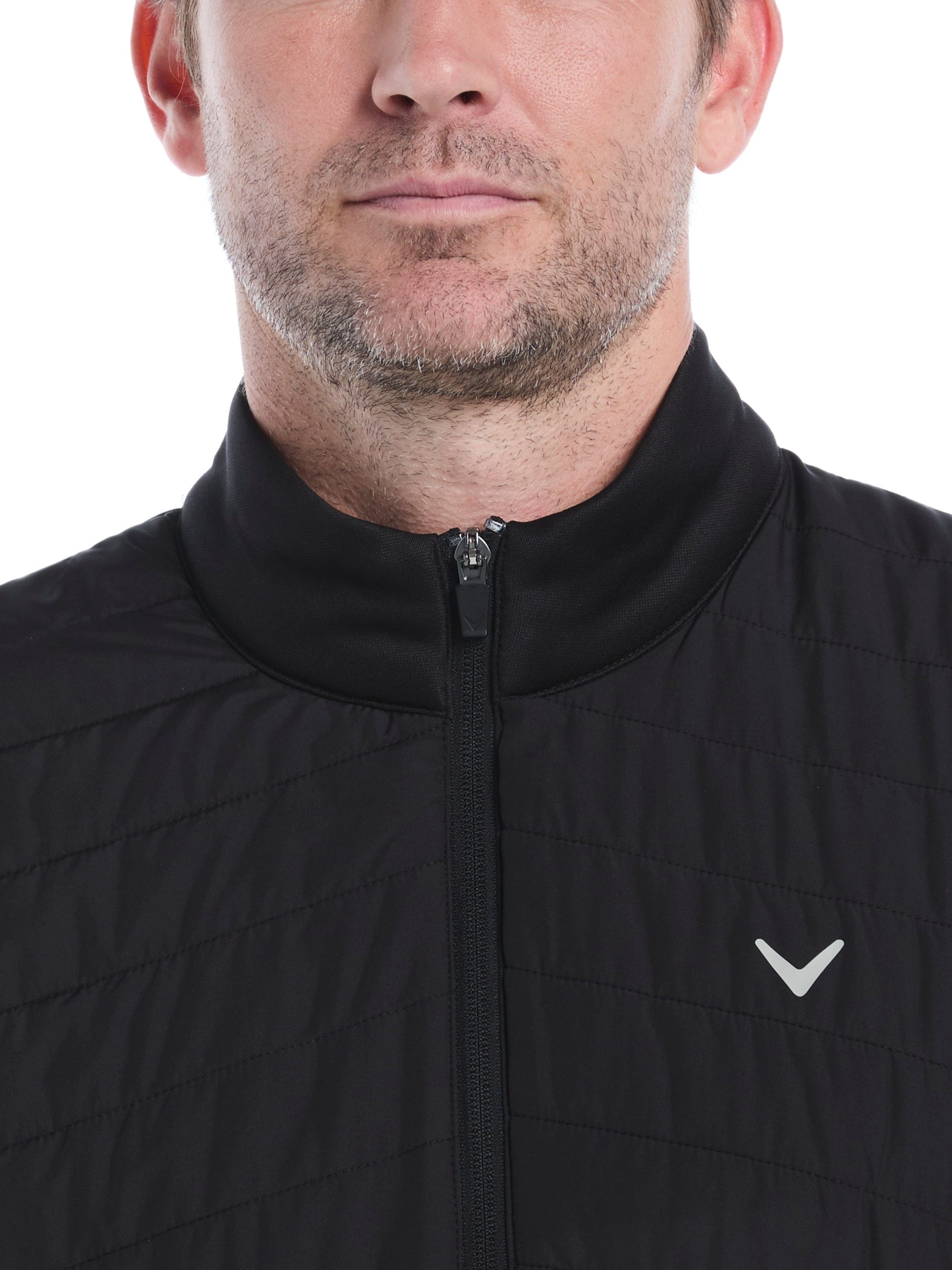 Mens Quilted Puffer Full Zip Golf Vest - Image 7