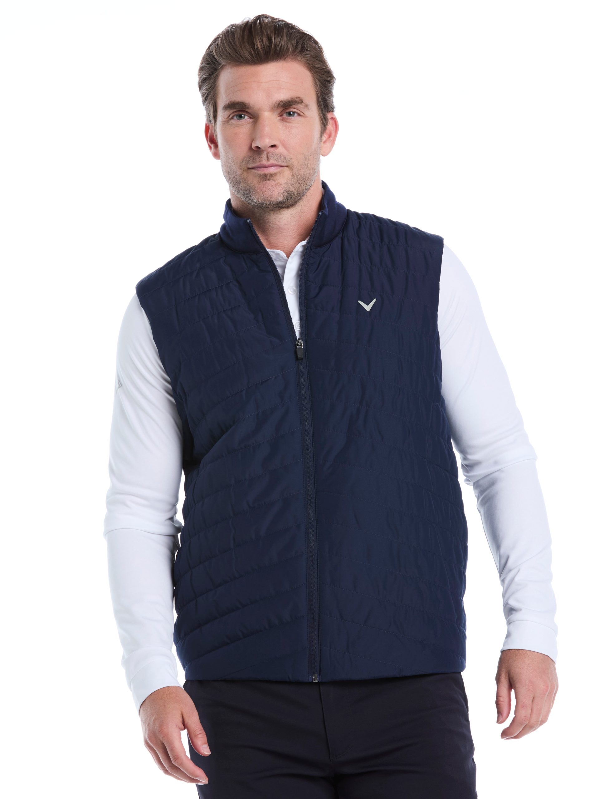 Mens Quilted Puffer Full Zip Golf Vest - Image 9
