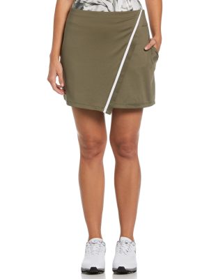 Womens 16 Contrast Wrap Golf Skort