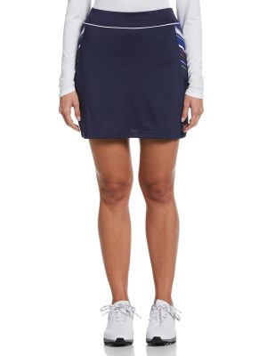 Womens 17 Shift Stripe Block Golf Skort
