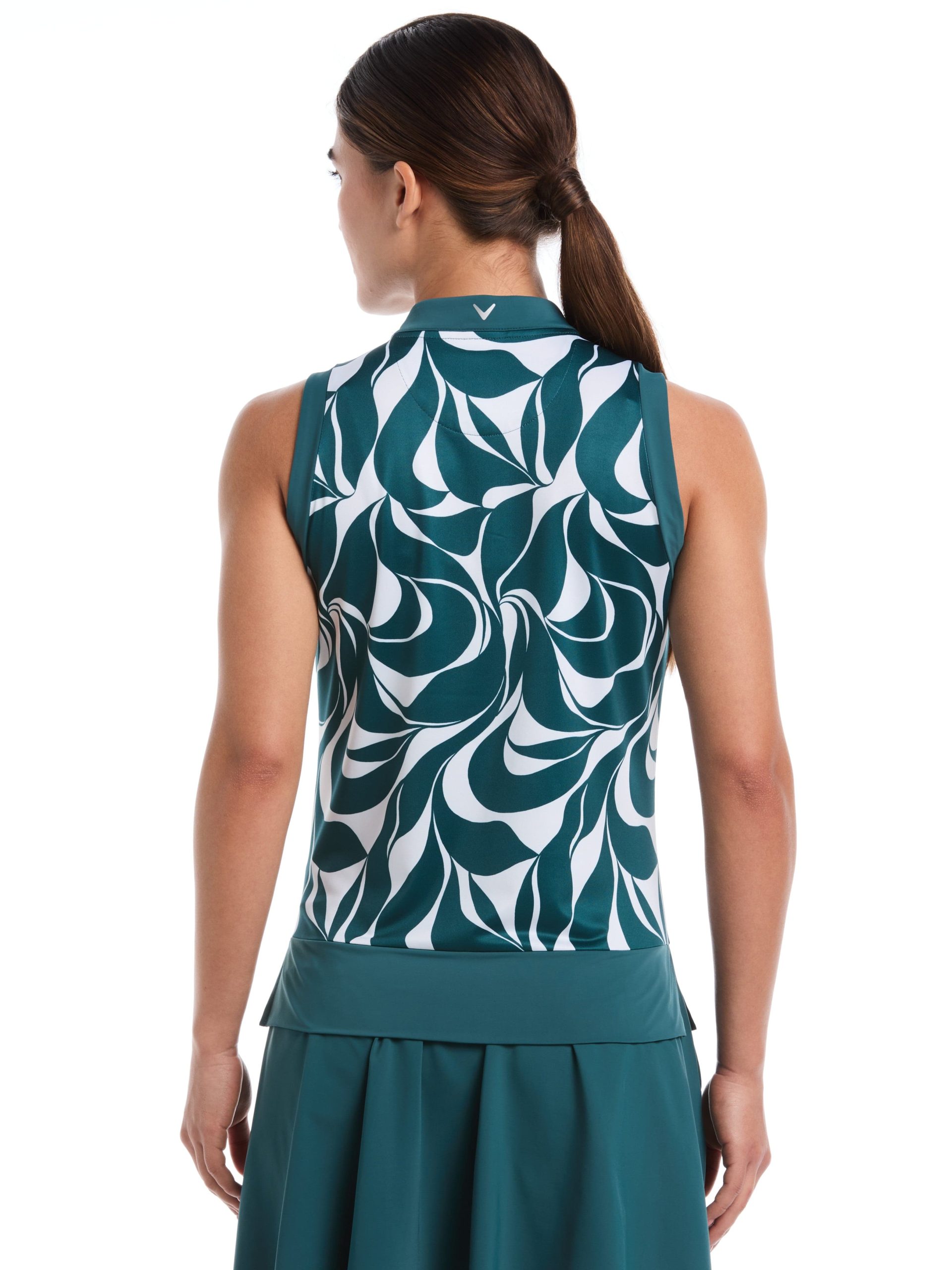Womens Abstract Swirl Print Golf Top - Image 2