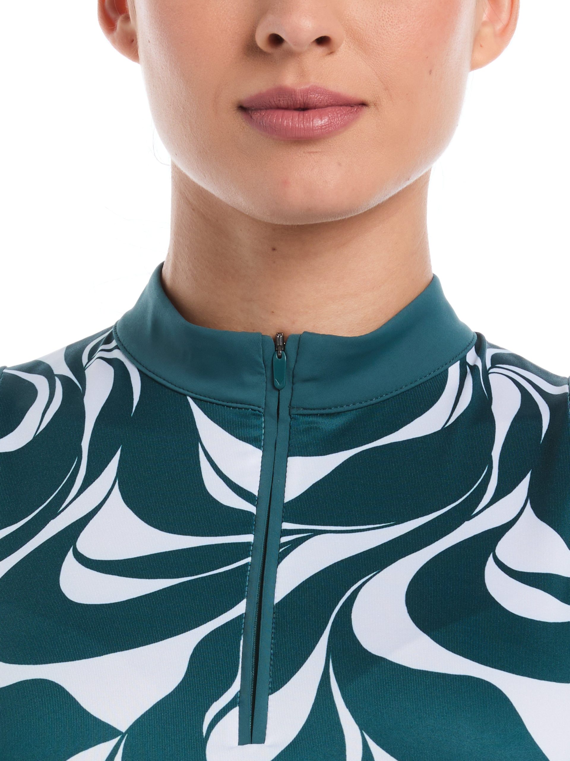 Womens Abstract Swirl Print Golf Top - Image 3