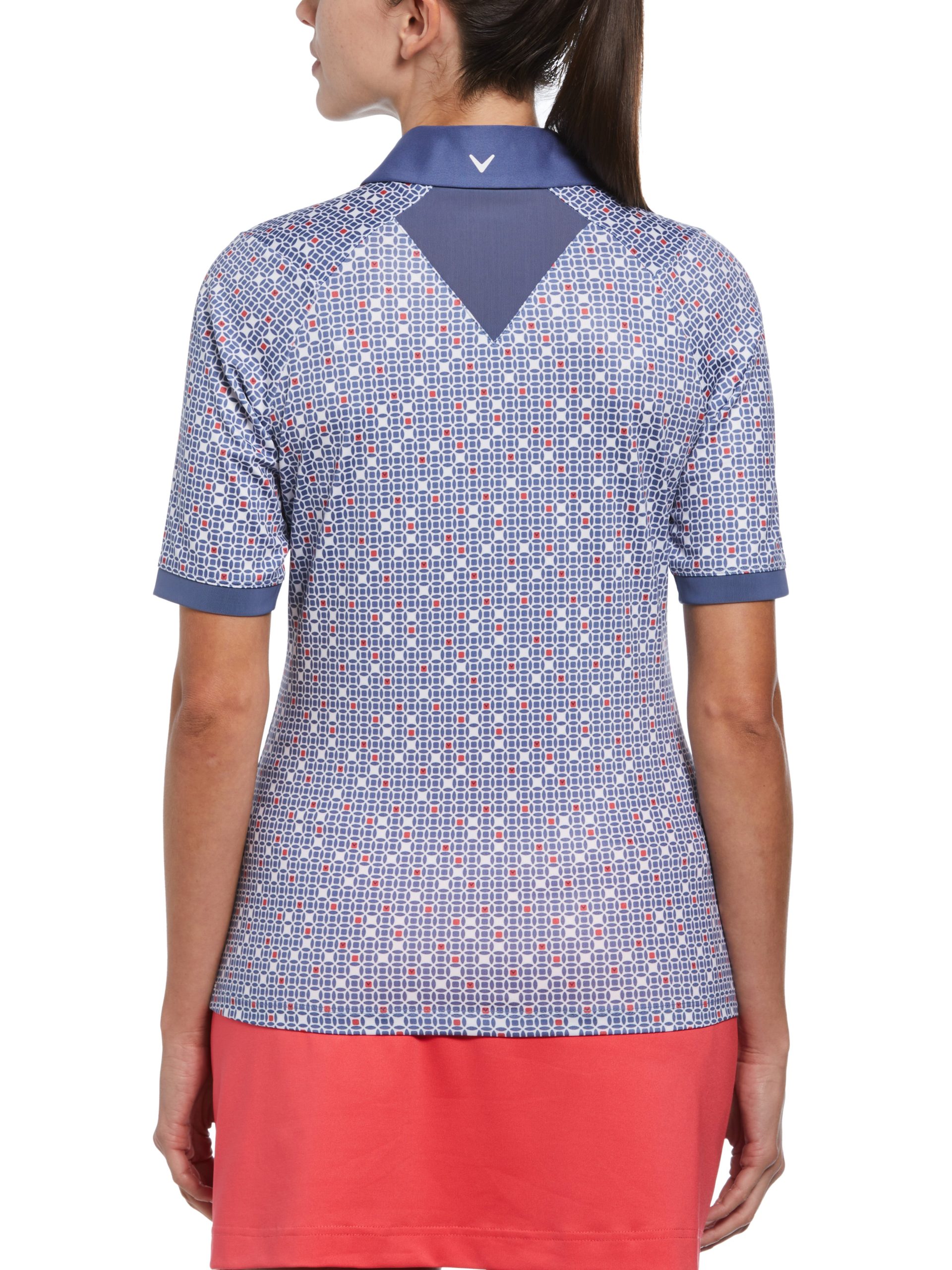 Womens Chevron Geo Short Sleeve w/ Mesh Insert - Image 2