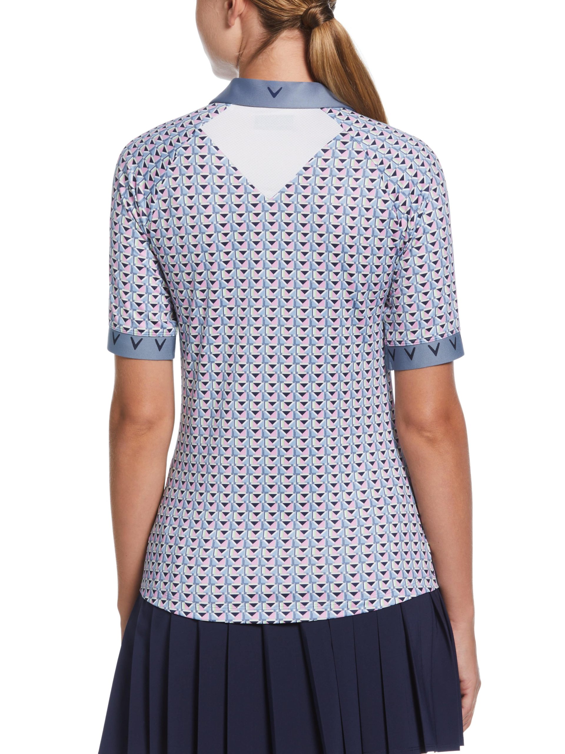 Womens Chevron Geo With Cuffs Polo - Image 2