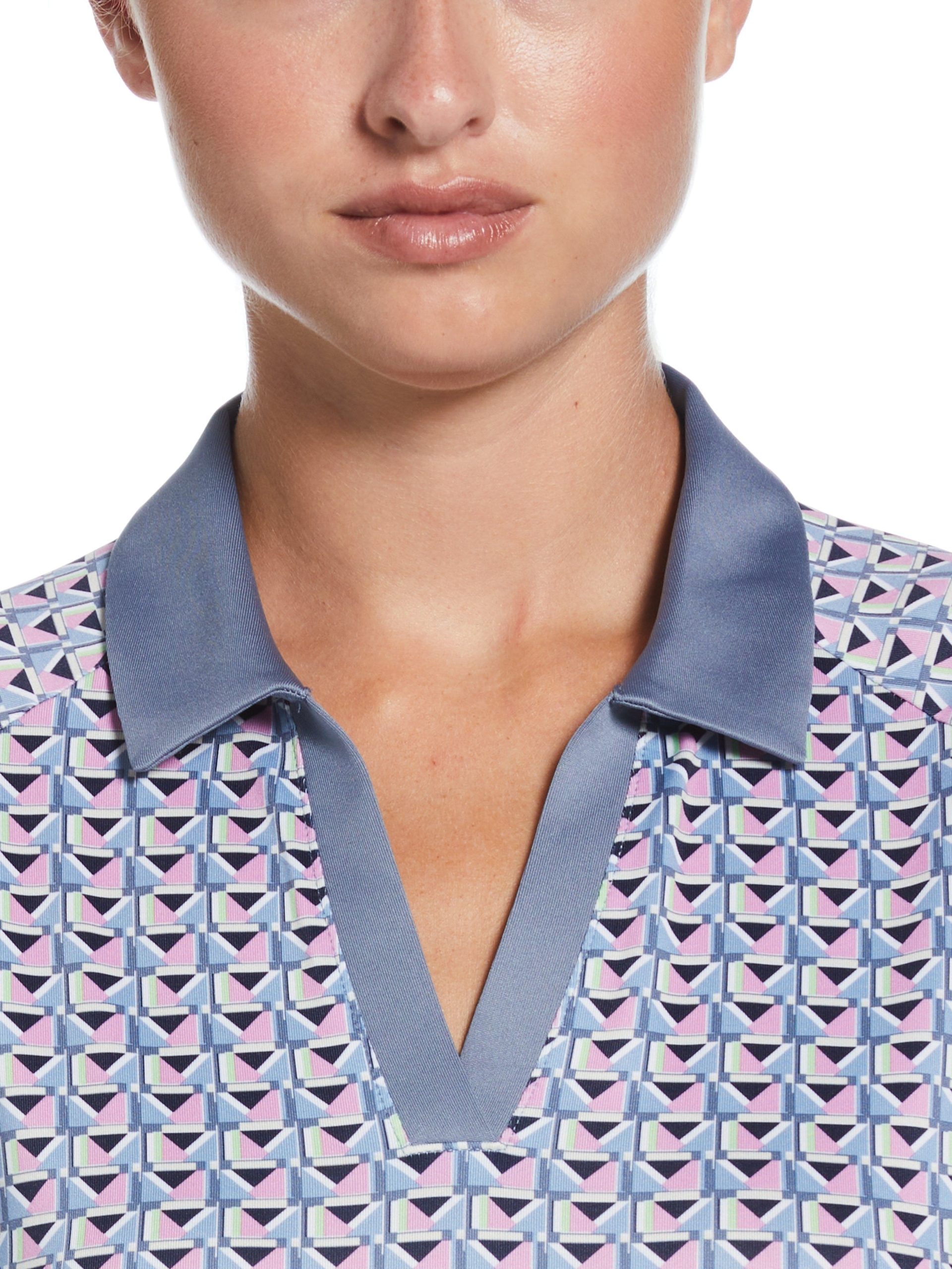 Womens Chevron Geo With Cuffs Polo - Image 3