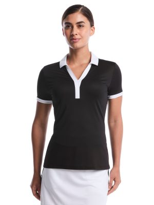 Womens Color Block Polo