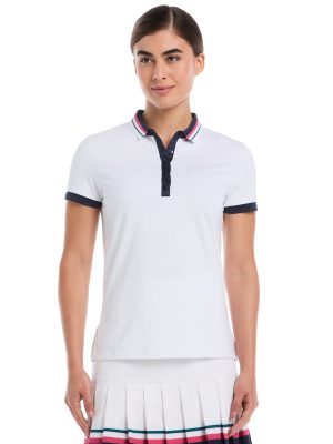 Womens Colorblock Cap Sleeve Golf Top