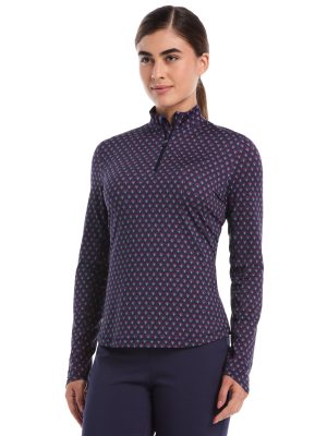 Womens Gradient Geometric Sun Protection Shirt