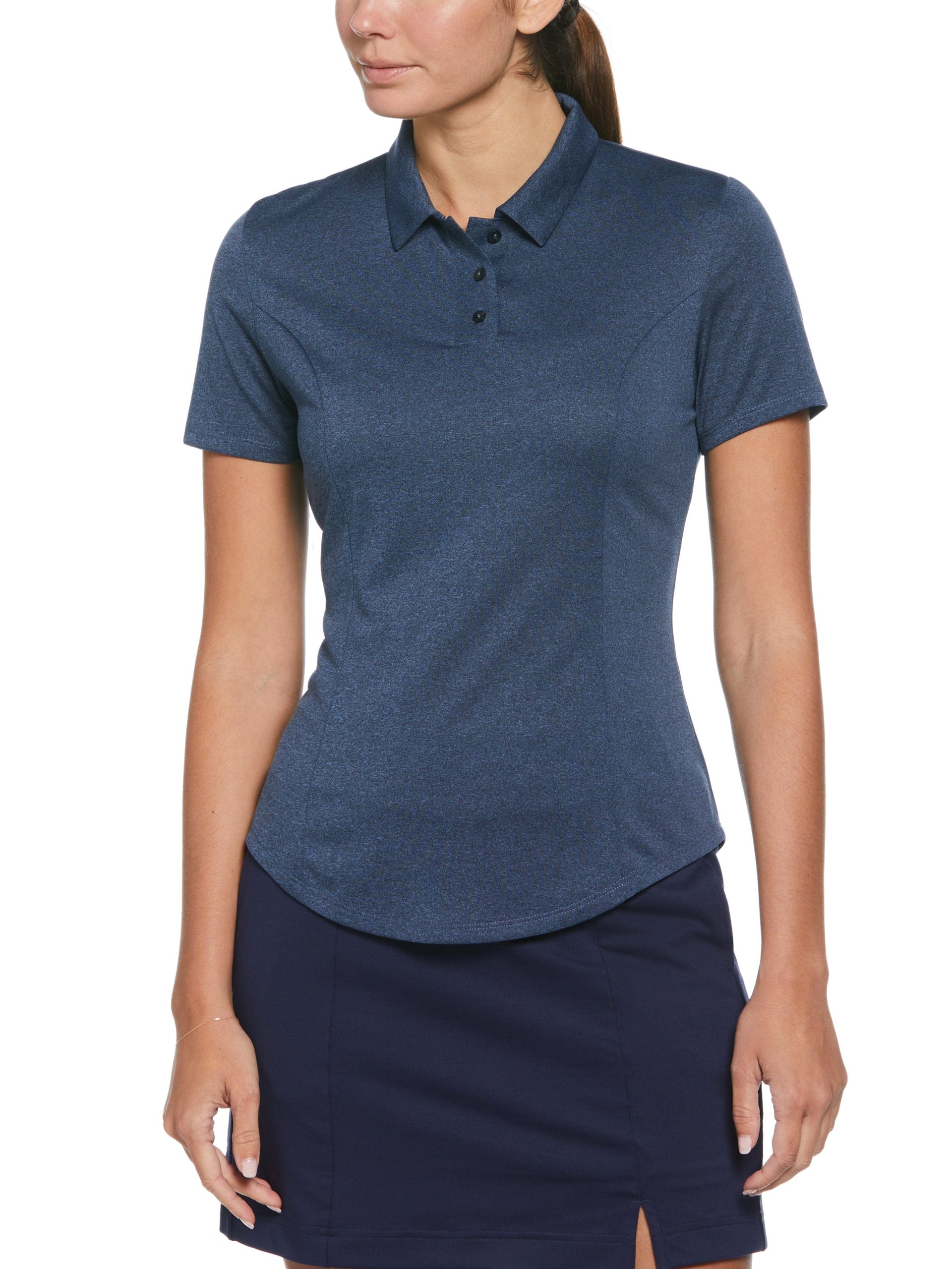 Womens Heather Golf Polo - Image 3