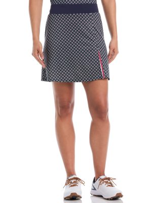Womens Mini Geo Print Golf Skort
