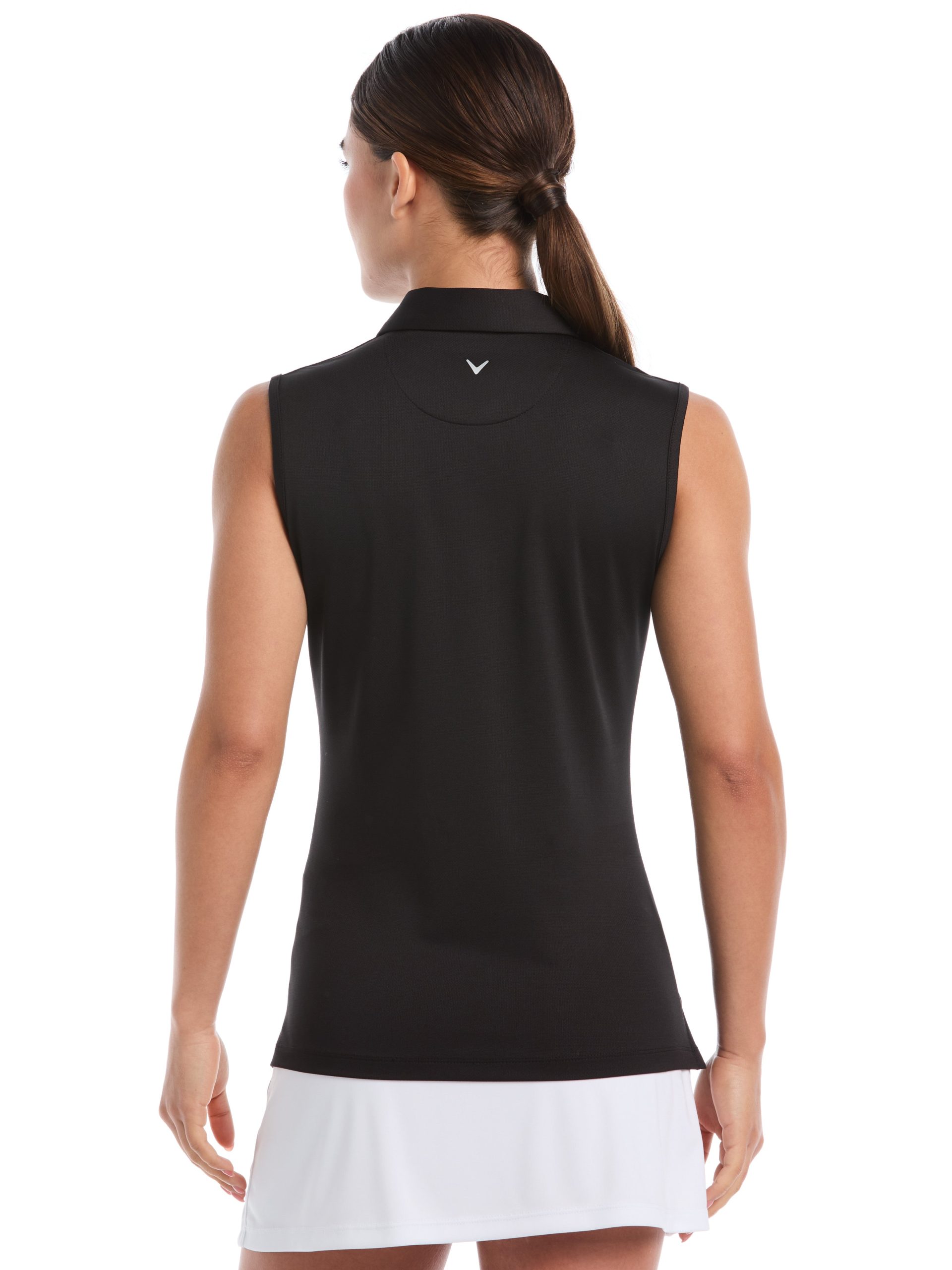 Womens Quarter Zip Solid Sleeveless Golf Polo - Image 14