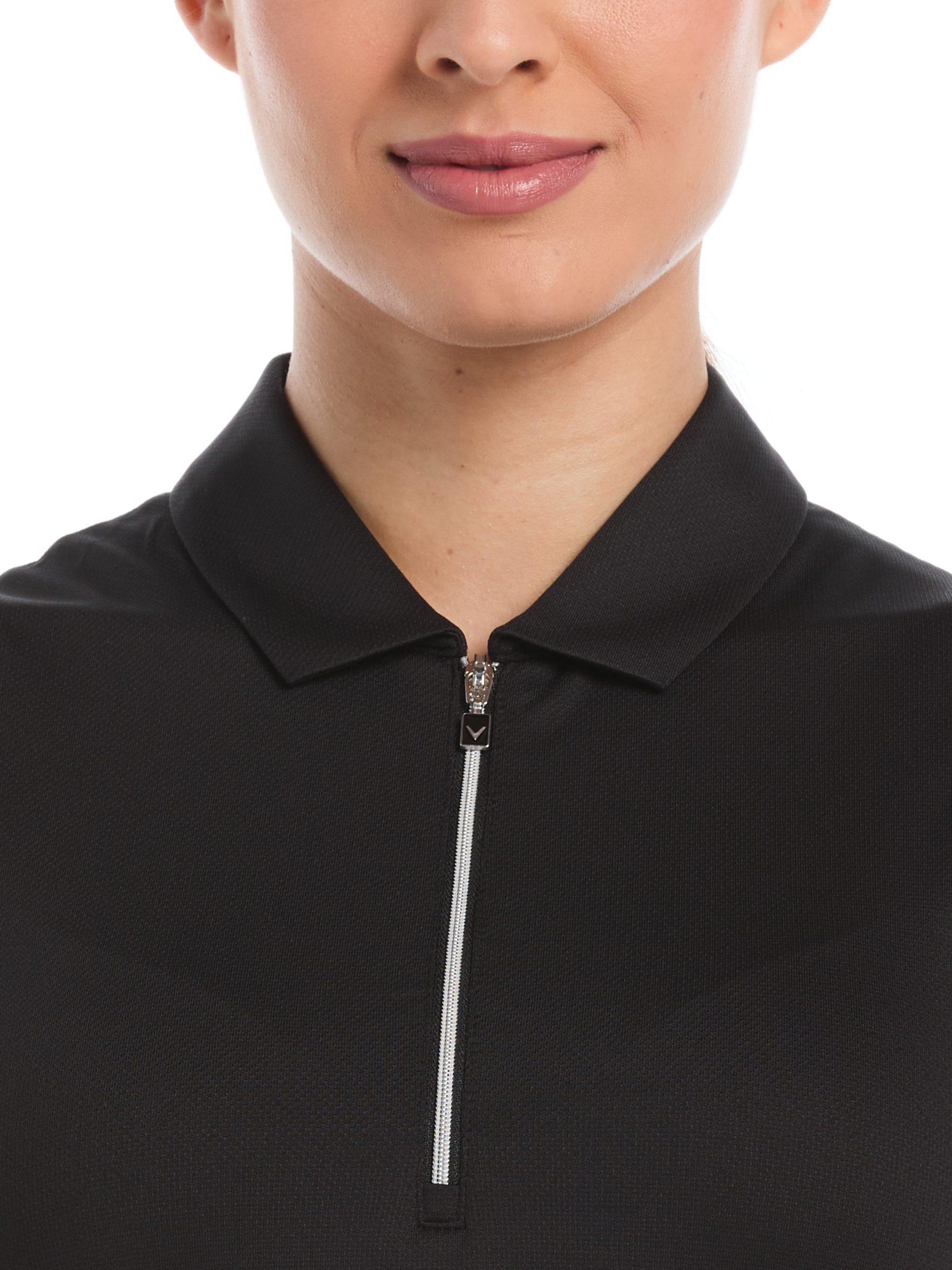 Womens Quarter Zip Solid Sleeveless Golf Polo - Image 15